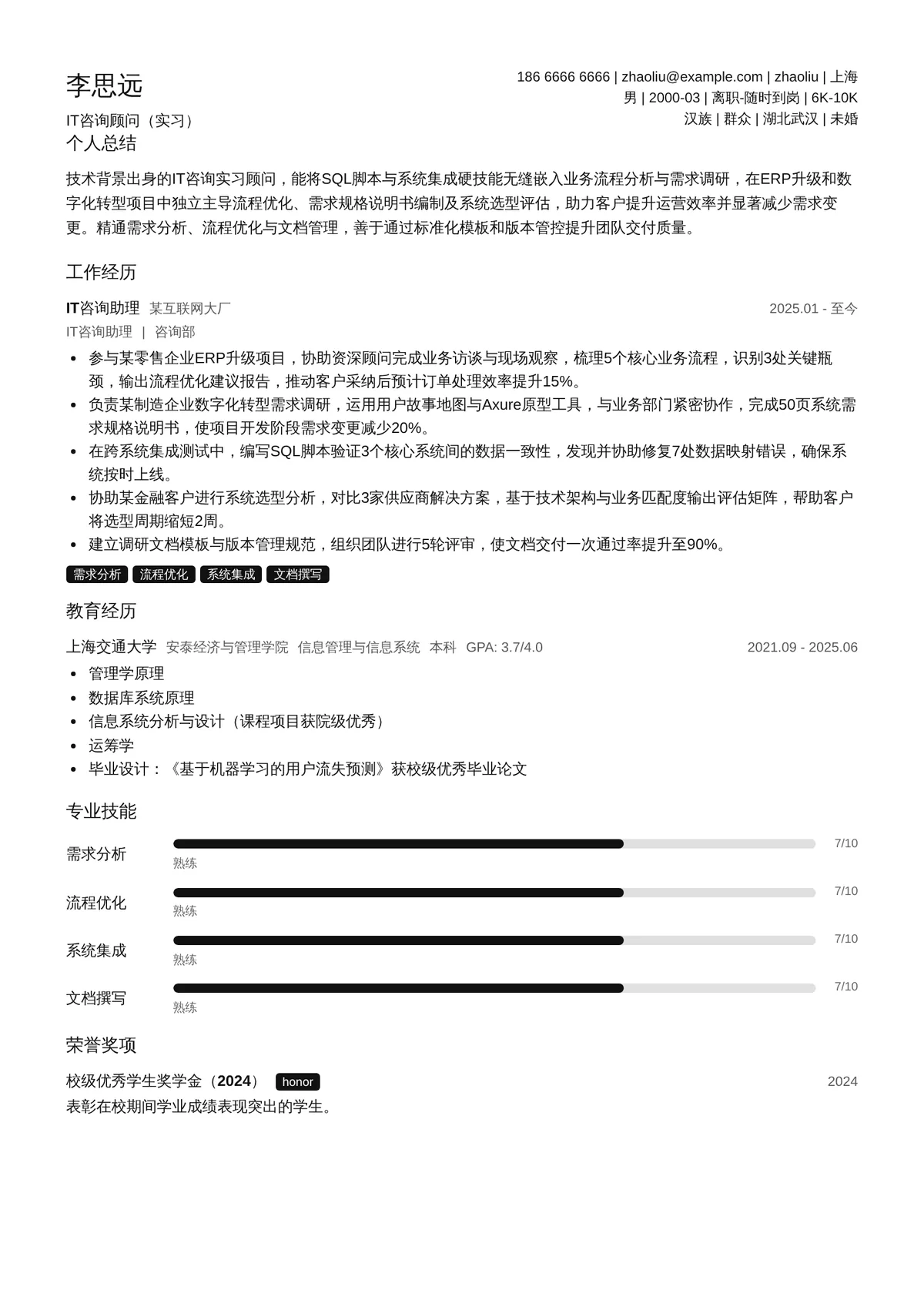IT咨询顾问