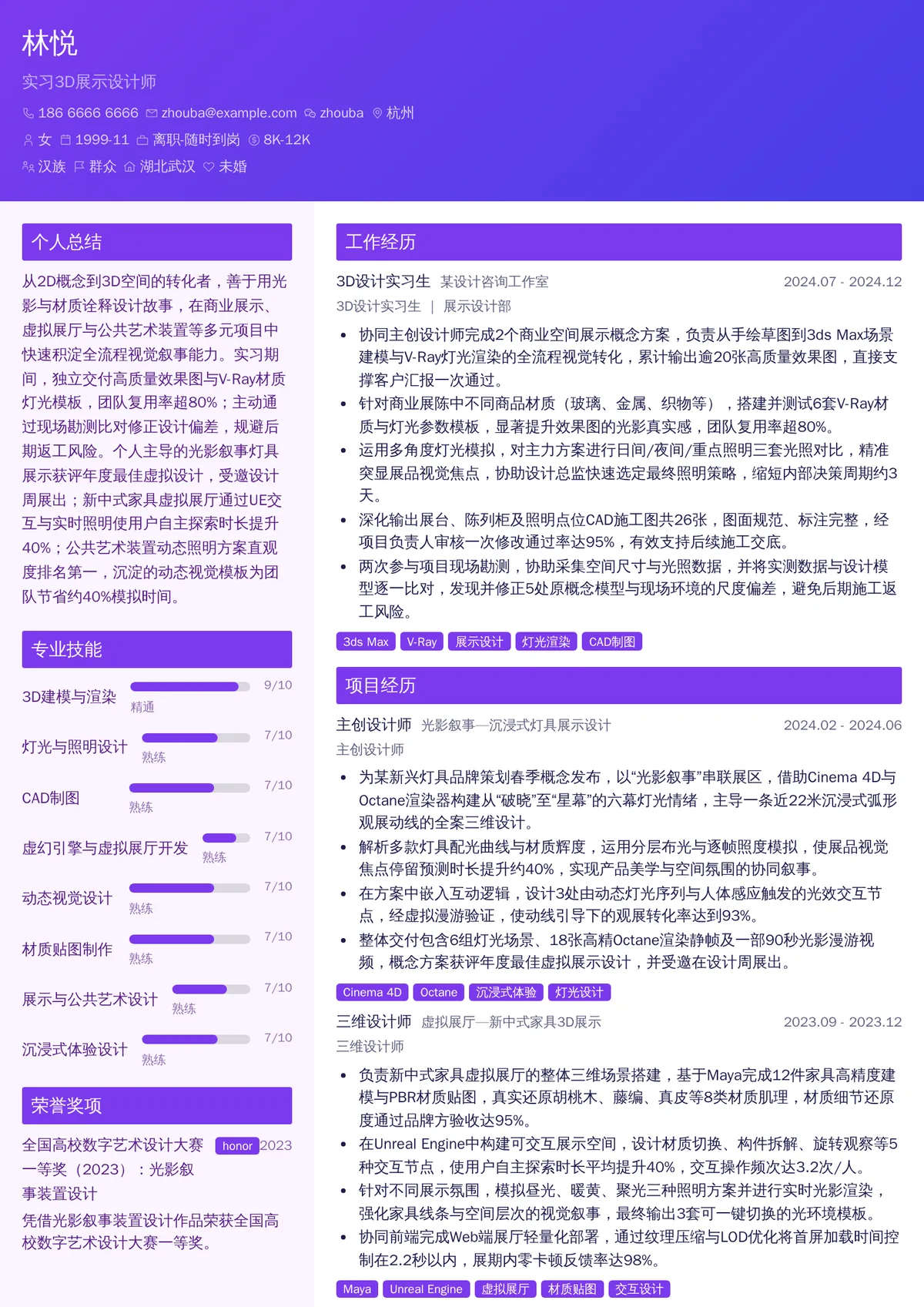 3D展示设计师