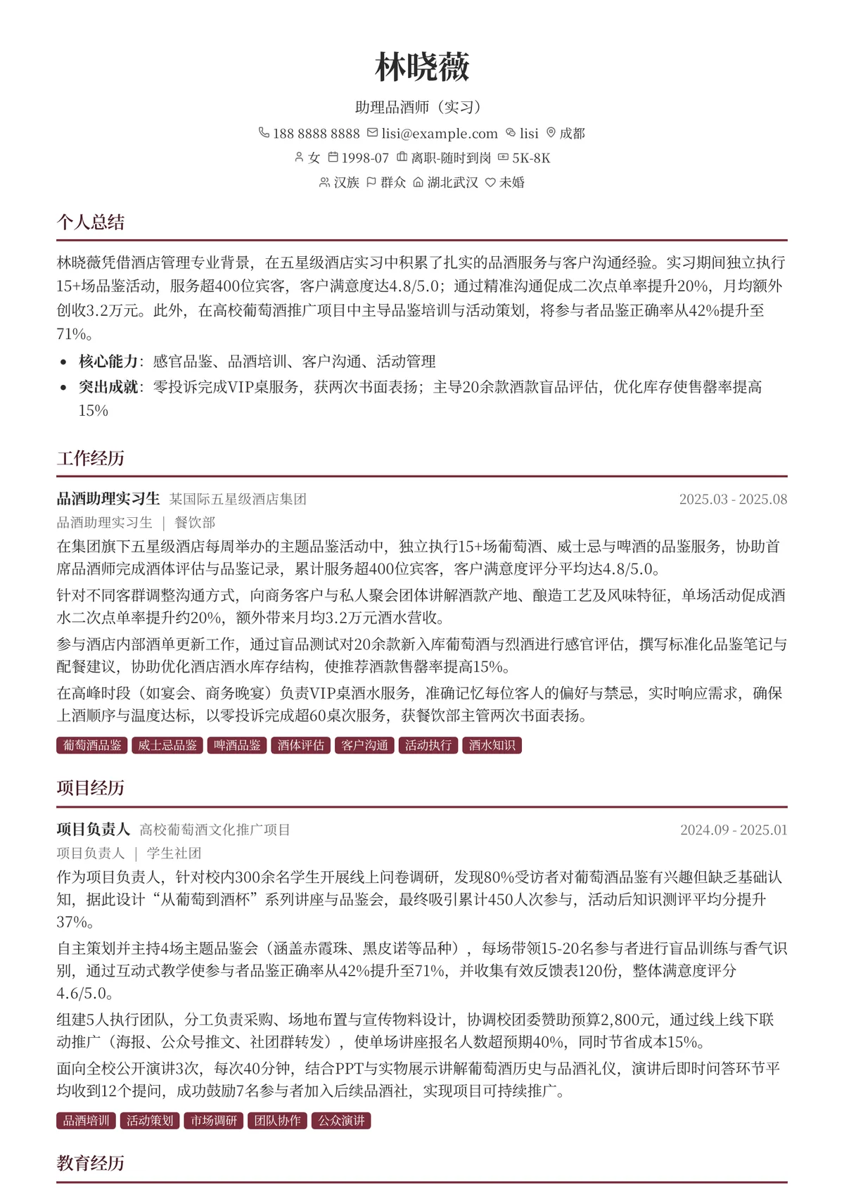品酒师